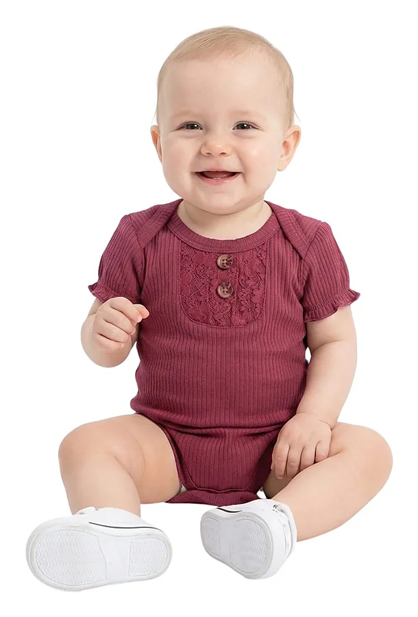 Summer Flower Baby Bodysuit Short Sleeve
