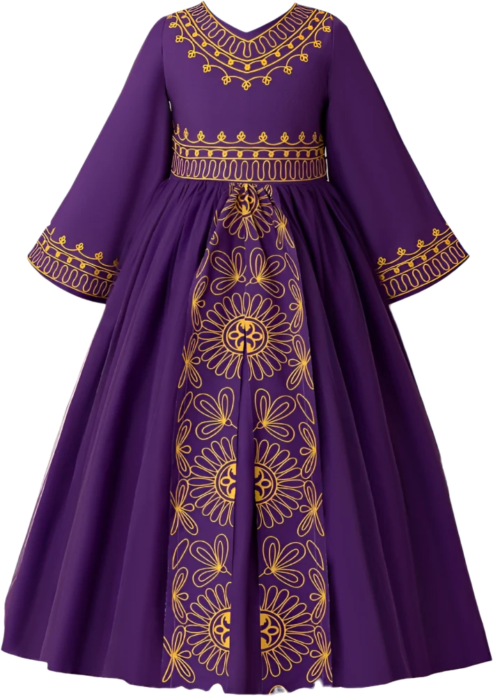 Purple Majesty Abaya Dress