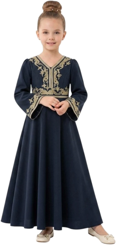Royal Gold-Embroidered Jalabiya