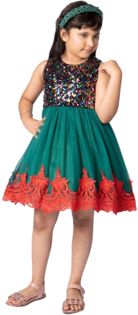 Mini Maya Kids Sequin Applique Dress