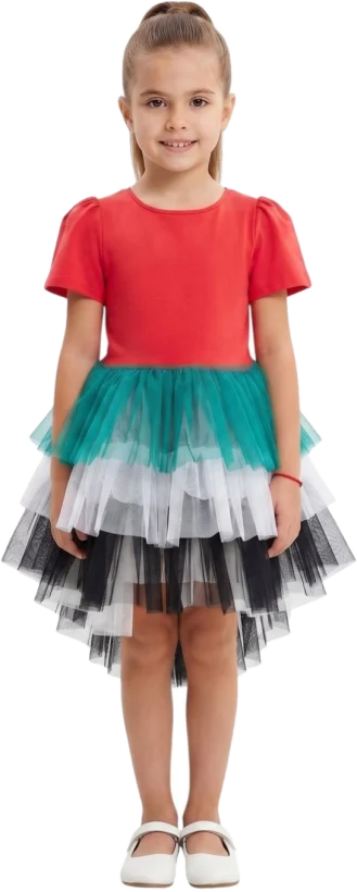 UAE National Day Celebration Flutter-Sleeve Tutu